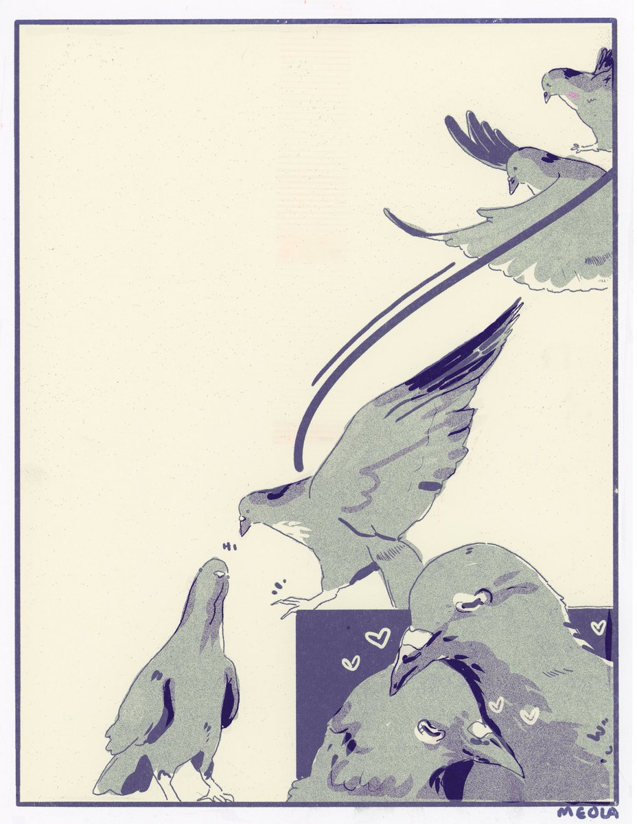giannameolaa's tweet photo. They are pigeons and they are in love/ Art for the September nyc comics meetup hosted by @Olovia and Grace Desmarais https://t.co/8naVhvadXT