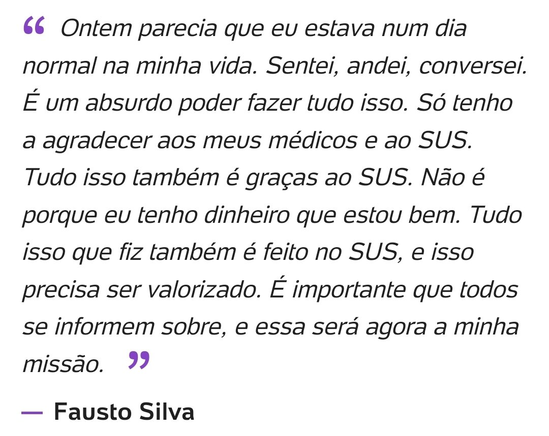 Feliz com sua recuperação, Faustão. Precisamos mesmo informar às pessoas sobre a #doação e #transplante de órgãos. O #SUS é para todos e deve ser cada vez mais universalizado com qualidade. É isso o que buscamos com o presidente @lulaoficial. (+)