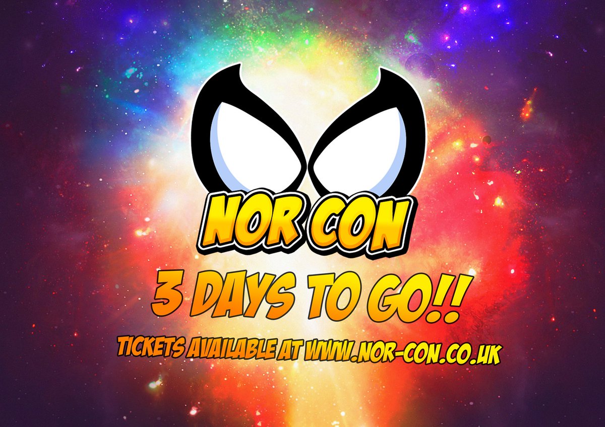 NORCON_'s tweet photo. Yikes - just three more days until the friendliest (probably!) #ukcomiccon! But there is still just enough time to get your tickets and book photo shoots with our all-star line-up of celebrity guests. Find all the links you need on our website - https://t.co/nK46a60eS2. https://t.co/ljbXLxtcbH
