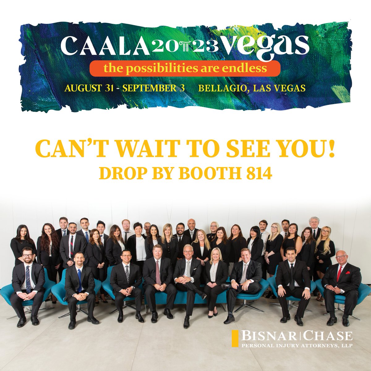 BisnarChase's tweet photo. See you there! Find us at booth 814. #CAALA #Vegas https://t.co/I8IqQwQloU