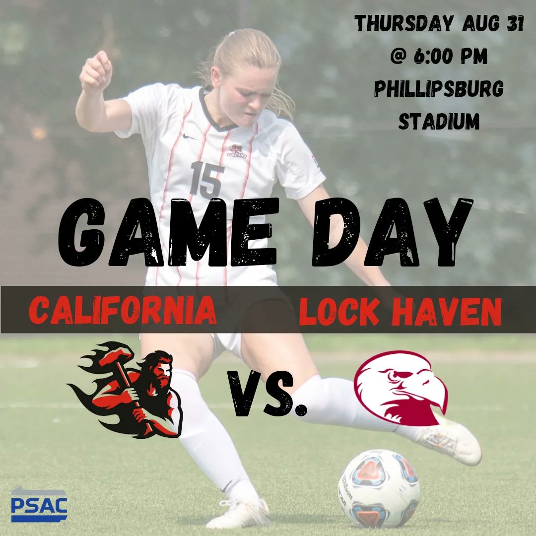 CALU_wsoccer's tweet photo. 🚨GAME DAY🚨 Today, we kick off our regular season with a non-conference home game against Lock Haven! Join us at Phillipsburg Stadium at 6 pm for our home opener!

#CalUSoccer #pennwestcalifornia #psac #psacwsoc https://t.co/DeUDU7WWnb