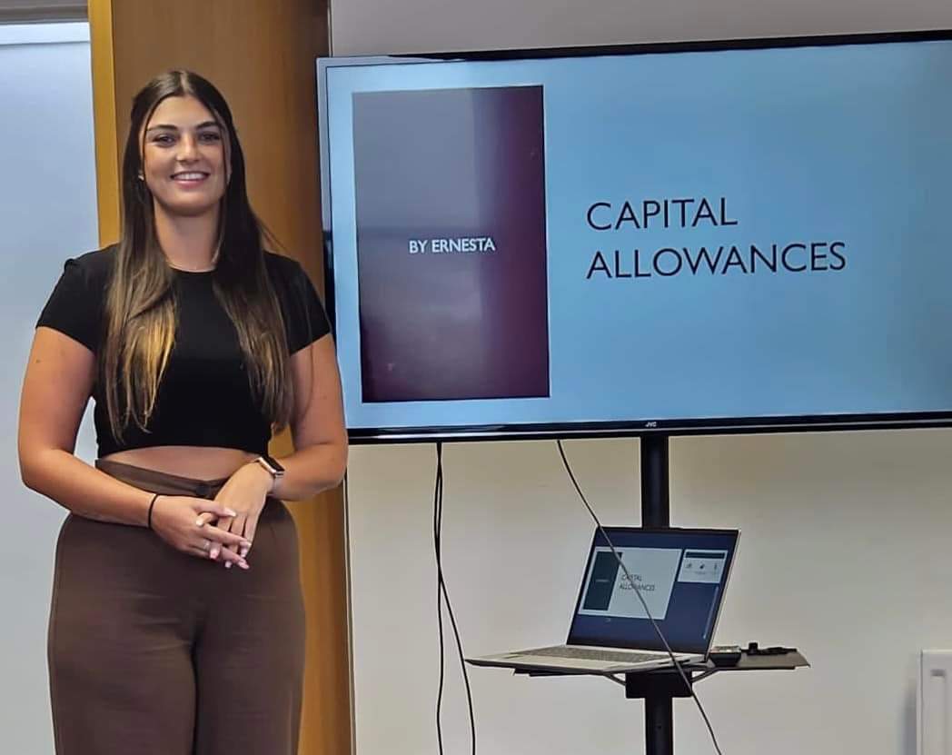 WalpoleDunn's tweet photo. After another great Learning Lunch, this time a presentation by @ernesta_grabyte on capital allowances, we’re celebrating (🤔😕🤭🥳) Katie and Alex’s 4 year anniversaries as part of #TeamWD!! Well done guys!
#monthend #workanniversary #accountants #taunton #somerset https://t.co/Y5Kvmhirmn