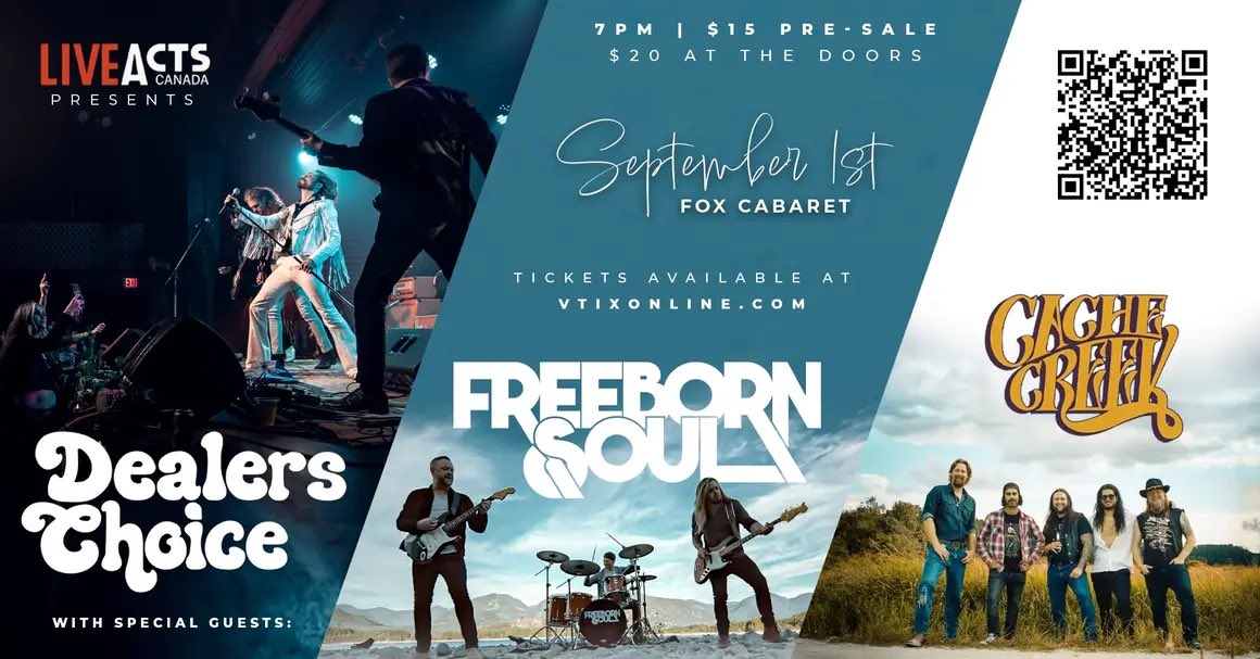 Cache Creek Band (@cachecreekband) on Twitter photo Tomorrow Night!! Excited to play the <a href="/FoxCabaret/">Fox Cabaret</a>!
We’ve got one more show after this one before we break until the New Year! Tomorrow Night!! Excited to play the <a href="/FoxCabaret/">Fox Cabaret</a>!
We’ve got one more show after this one before we break until the New Year!