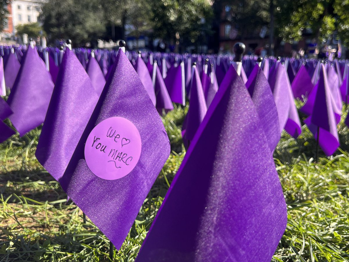 This #OverdoseAwarenessDay, we plant 22,000+ flags to remember the lives lost in MA to overdose in the last 10 years. Thank you @MassDPH, @ORSBoston & @The_BMC for organizing this effort to demonstrate the impact of the overdose crisis on families across our state #EndOverdose