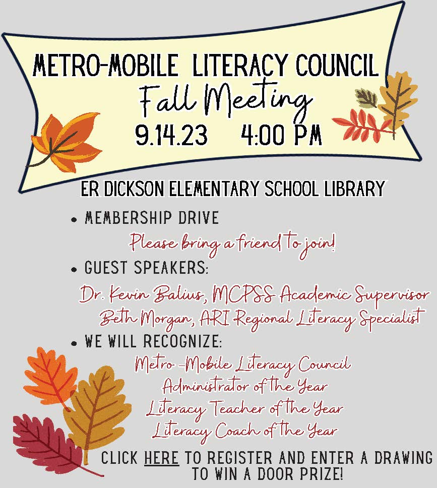 Please join us for our annual fall meeting on Thursday, September 14th! You do not have to be a member to attend. Click on the link to register and enter a drawing to win a door prize: tinyurl.com/2krtbmuc #LitLifeMob