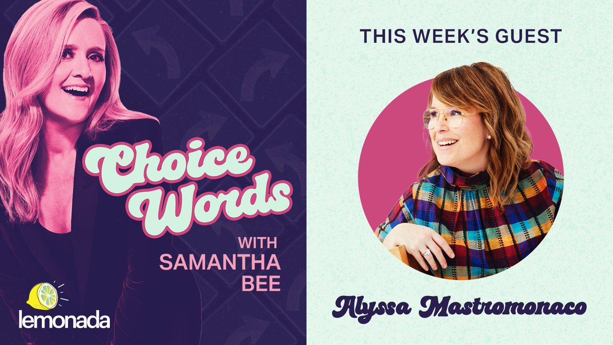 New episode of my podcast Choice Words is out now w/ @AlyssaMastro44! We chat all about trading in the White House for HGTV marathons, jam making, Spanx-free living, and how averaging only two hours of sleep a night will drive you to make some new choices. lemonadamedia.com/show/choice-wo…
