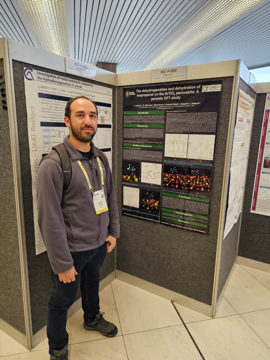 CscNucleo's tweet photo. 🧪📑 | Les compartimos algunas fotos 📸 de las presentaciones de las y los investigadores del Núcleo Milenio CSC que están presentes en el congreso Europacat 2023 en Praga, República Checa. 

(Néstor Escalona, Catherine Sepúlveda, Carla Herrera, e Ignacio Lizana)

#centrosanid https://t.co/im4QbDq0W7