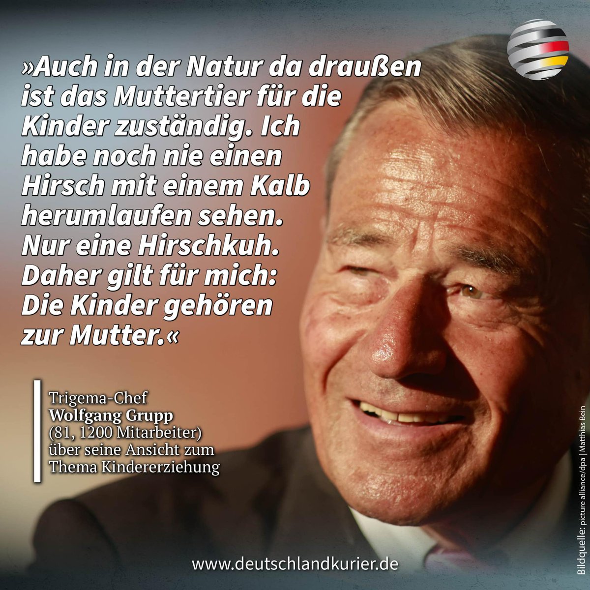Deu_Kurier's tweet image. Wie lautet IHRE Meinung zu diesen Aussagen des TRIGEMA-Chefs Wolfgang #Grupp? 😉💪🏻