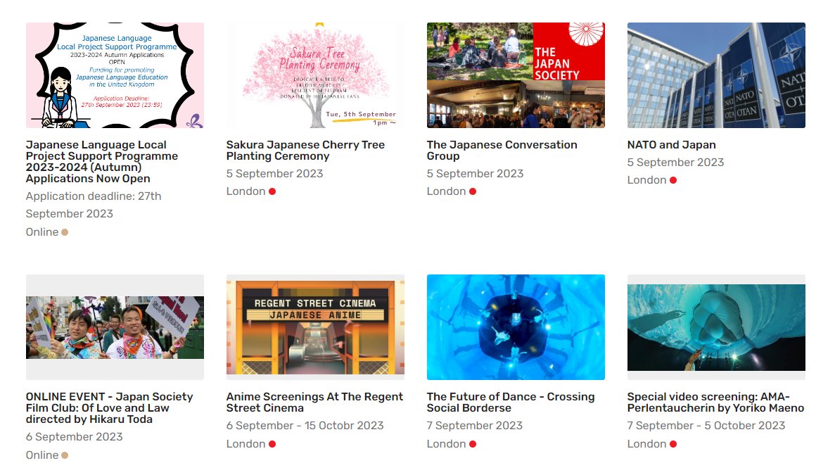 September is here and we have another month of Japan-related events to look forward to around the UK! Check our JAPAN-UK Events Calendar online for the latest listings! 📆 Films, talks, exhibitions - there's something for everyone!
👉uk.emb-japan.go.jp/JAPANUKEvent/e…
#JapanUK #JapanEvents