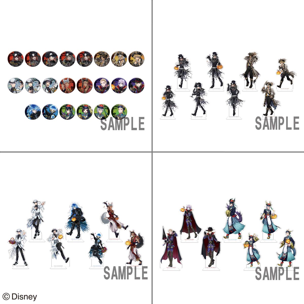 ツイステッドワンダーランド　スケアリーモンスターズ　アクリルプレート　15点 ディズニー ツイステッドワンダーランド スタンド付きアクリルプレート