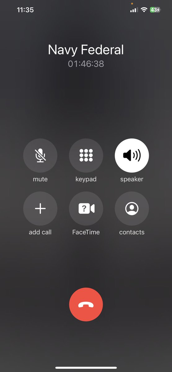 ATravelInit's tweet photo. @NavyFederal This is ridiculous 1:46:39 on hold https://t.co/nTXNCq1Teg
