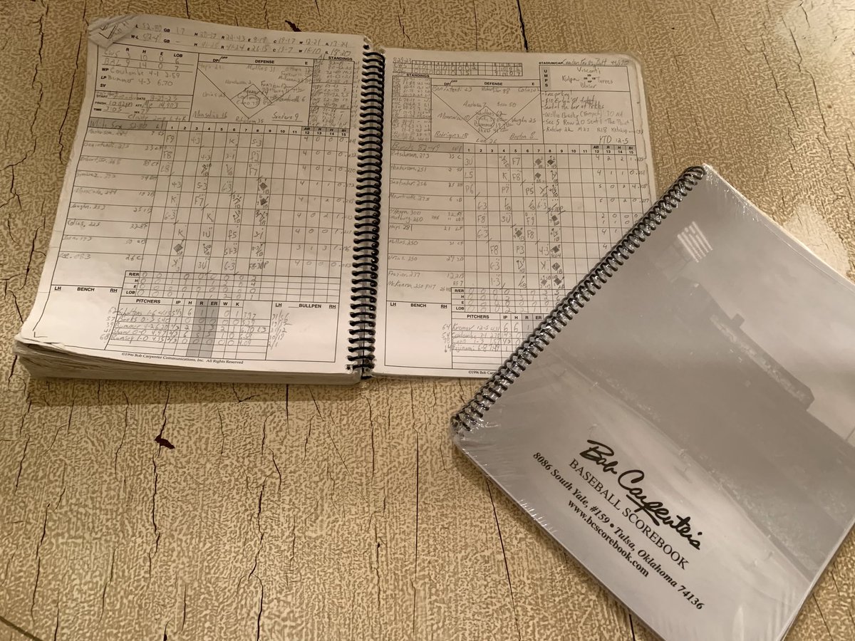 Following Tuesday night’s Orioles game, Bob Carpenter Scorebook #9 is finished and tonight’s Nats game will start #10. ⁦@scorebook_bob⁩