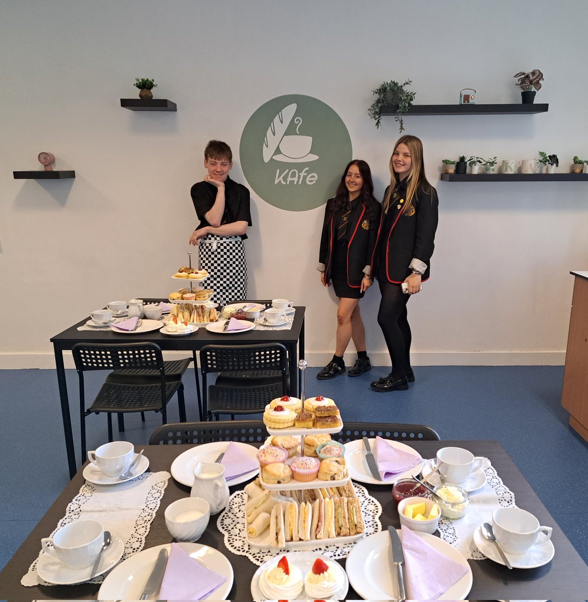 An afternoon tea for our lovely SQA coordinators today. Planned and hosted by N5 SfW Hospitality as part of their events unit. This also launched the new look café space. Good job everyone 👏🏻 ☕️🍰 #skillsforwork