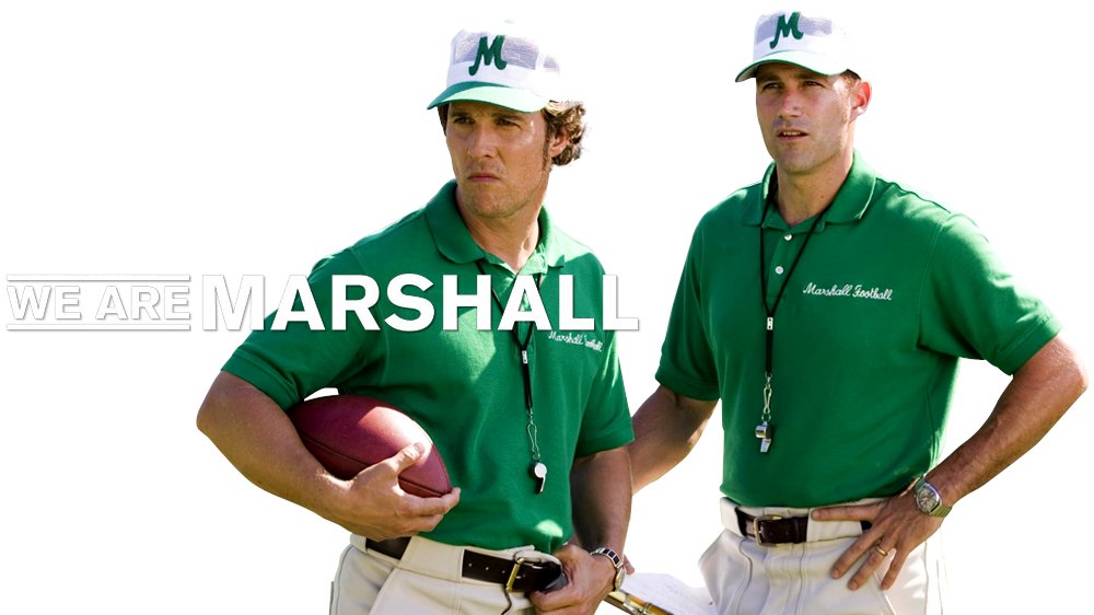 #Movienight really like the #MoviePoster in [1] while [2] & [4] are nice #PromoPhotos. But slot [3] is the rebirthof the #JoyofFootball after the team came back from the brink #WeAreMarshall #GridIronEducation #MoviePosters #CollegeFootball