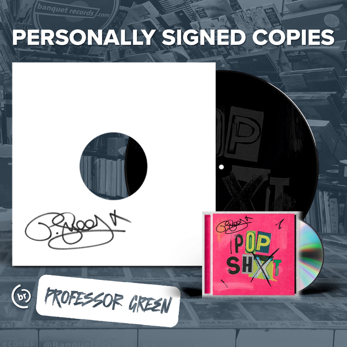 Personally signed vinyl for POP SHXT is now available to pre-order from @BanquetRecords! Limited to only 200 copies🔥🔥 Order yours here: PGreen.lnk.to/popshxt/banque… • Leave the message you’d like written on your LP in the comments section at checkout