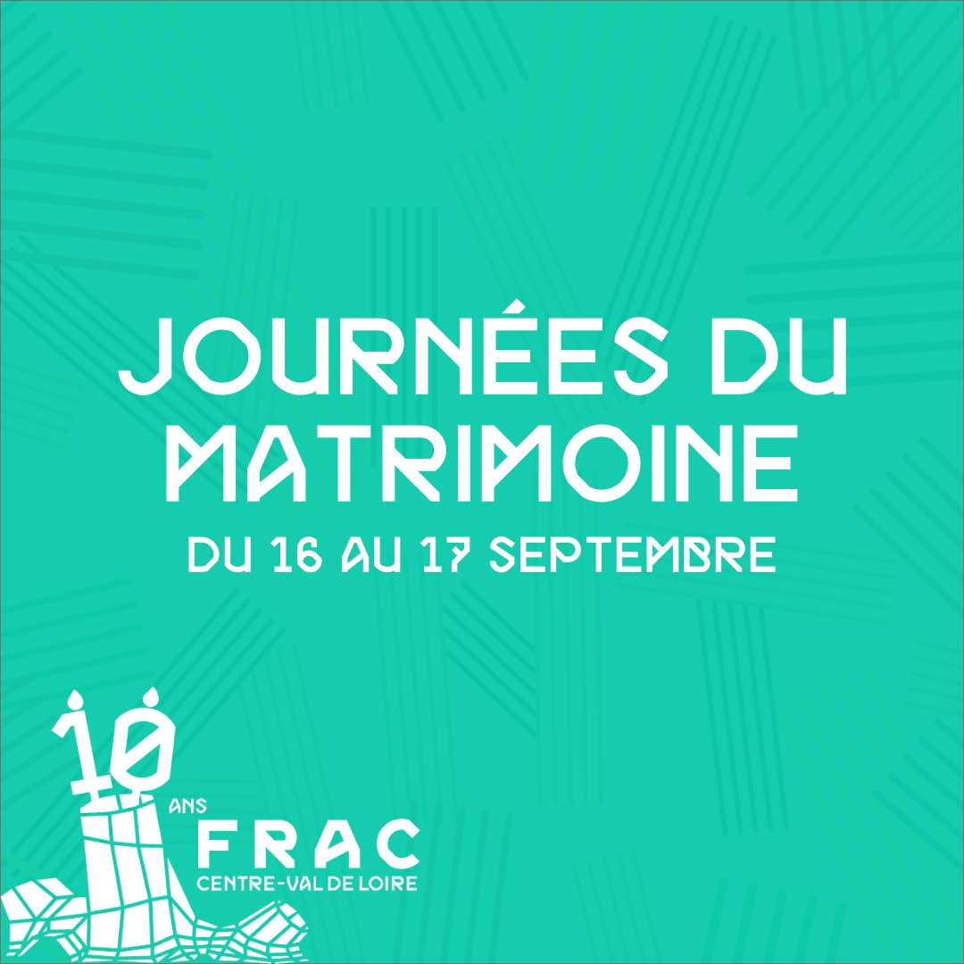 📅🥳 Venez célébrer les 10 ans des Turbulences à l'occasion des journées du Matrimoine du 16 au 17 septembre ! Au programme : Jogg'Art, visites commentées ou en famille, sérigraphie et DJ Set.
Toute la programmation 👉 frac-centre.fr/evenements/jou… #JournéesDuPatrimoine