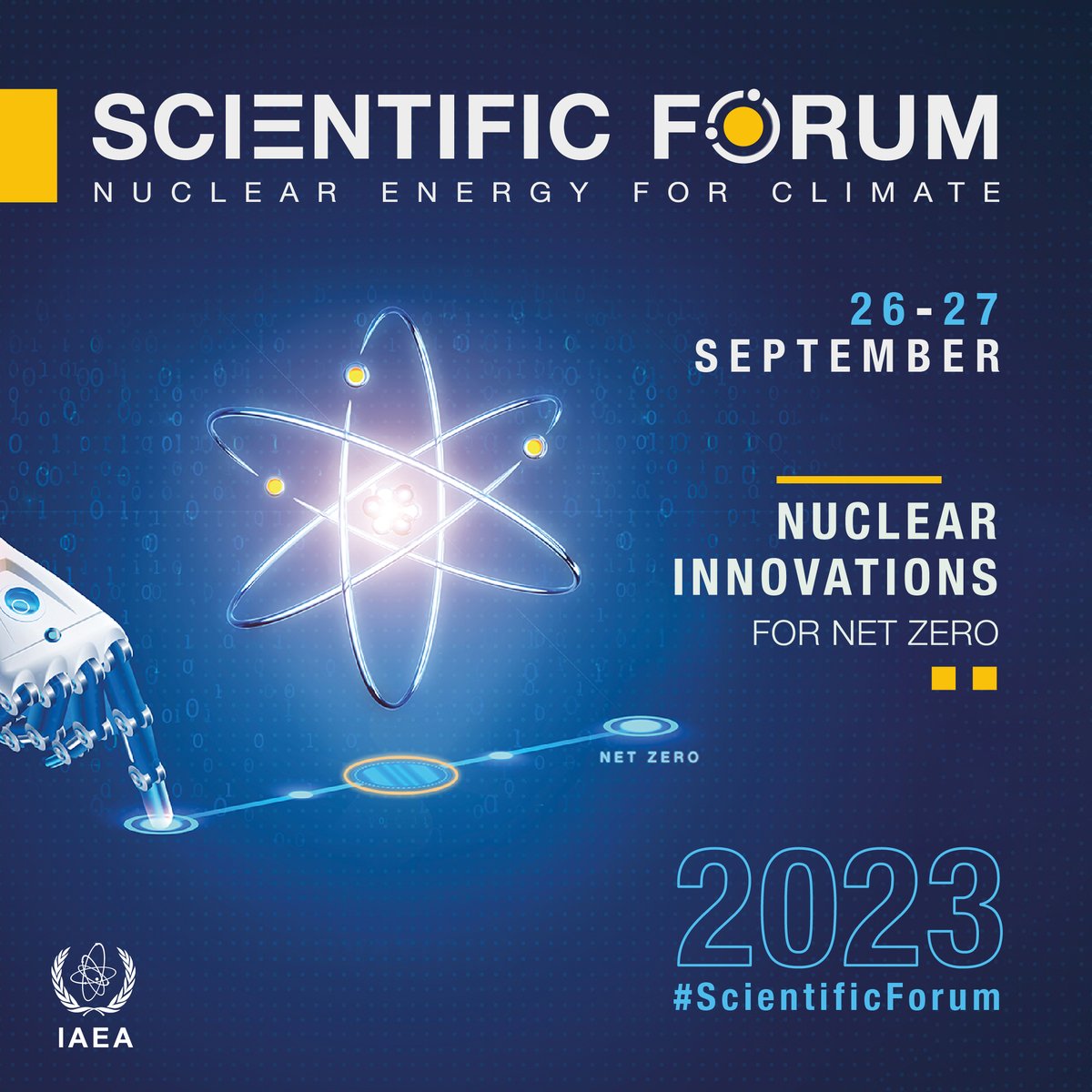 iaeaorg's tweet photo. How can nuclear technologies accelerate the phase out of fossil fuels? Join us to explore this at our #IAEAGC #ScientificForum on nuclear innovations for #NetZero.
🗓 26 - 27 Sept
🔗 https://t.co/DFZbryBPuM  #Atoms4Climate https://t.co/NRK0YWmwJ4