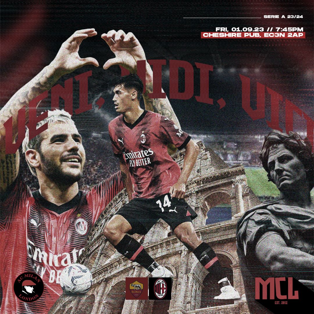 3rd match of the Season! 
Are you ready to support the boys?

Join us at our TEMPORARY VENUE, just a few min walk from our usual pub,

Different location, same passion!
#MilanClubLondon #Buzzurri #BuzzurriLondon #BuzzurriLondra #BuzzurriFamily #acmilan #milan #acmilanclub