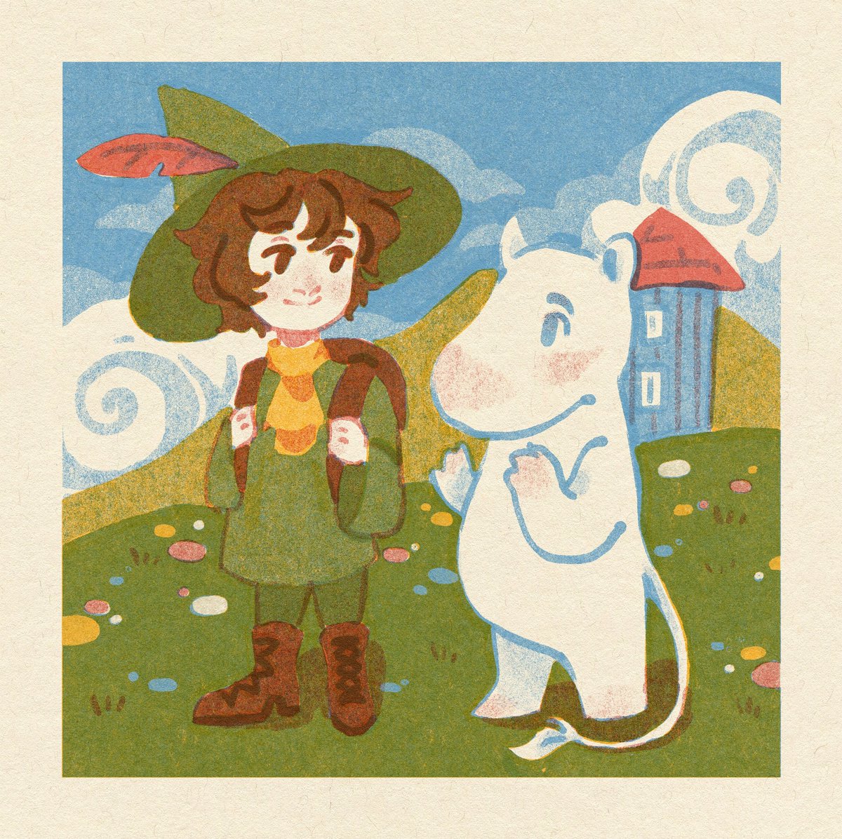 ullevikk's tweet photo. Moomin risoprint https://t.co/4KHsoimj99