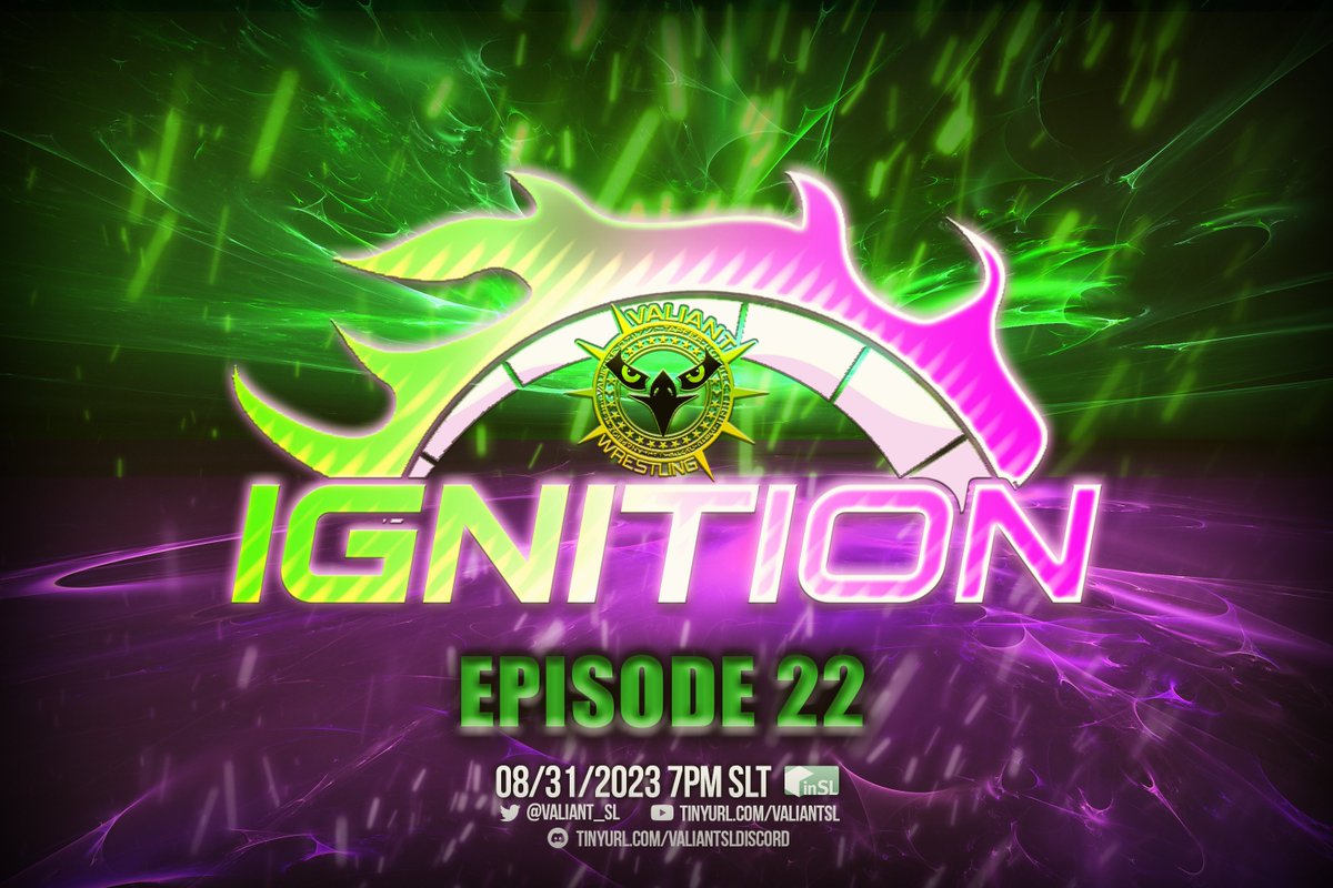 We're back to #IgniteTheNight!

It's the return of #VWIgnition at 7:00 PM SLT!

Tonight we'll see @Spookmegood in her debut match, @TheDevilRevel vs. <a href="/ASpearheart_SL/">Athena Spearheart</a>, and in the main-event, it's @TheRealWoodsman's tables match open challenge!

SLURL: maps.secondlife.com/secondlife/Dee…