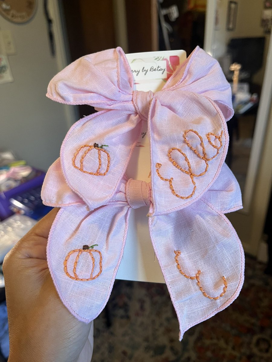 Check out my Etsy for hand embroidered tees, bows, and onesies! embroiderybybetsy.etsy.com