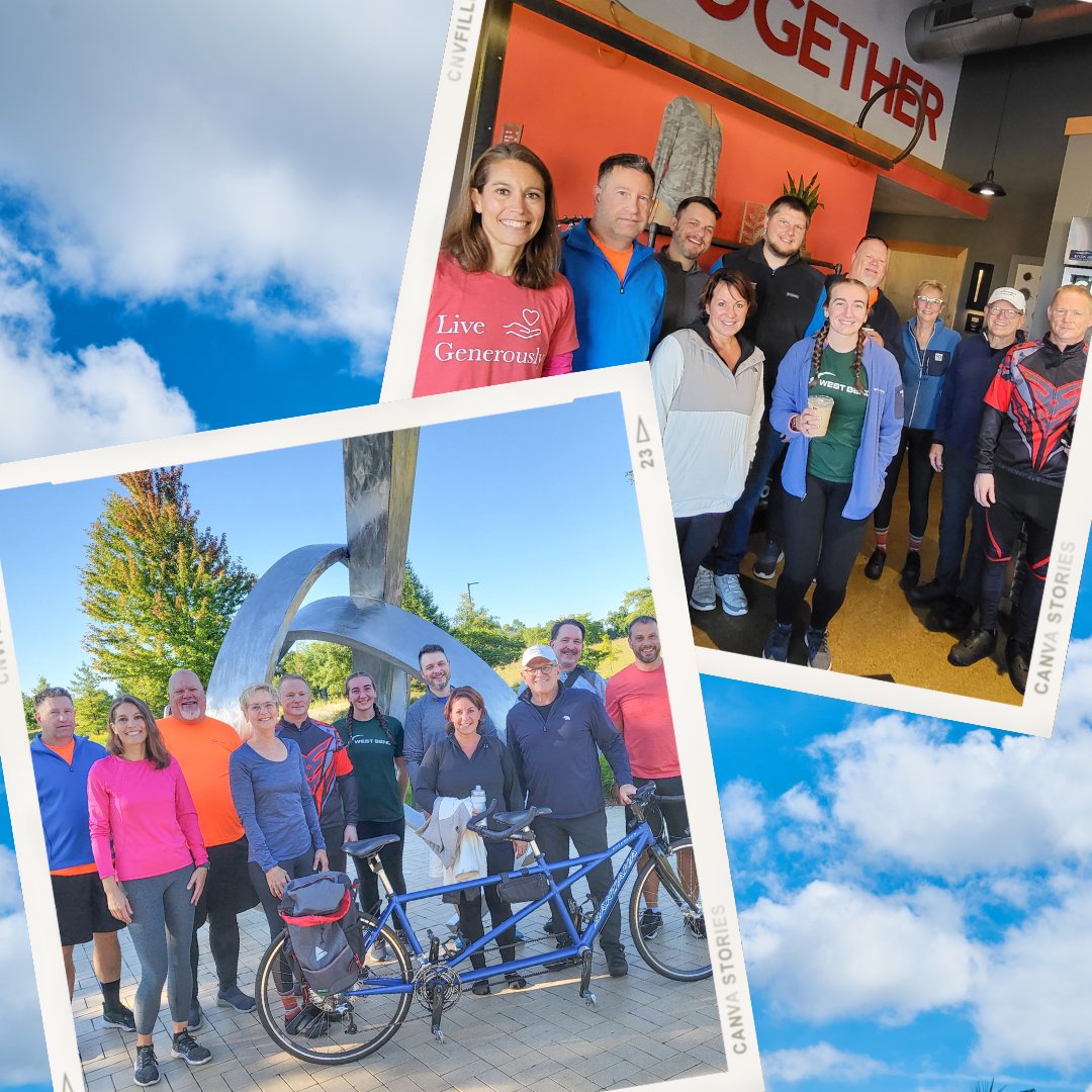 This morning we had another successful bike to work group ride! 🚵‍♀️🚵‍♂️ Nothing like burning some extra calories before starting your day! Thanks to The Hub - Social Good Brews for the excellent coffee! ☕ #biketowork #wbsilverlining