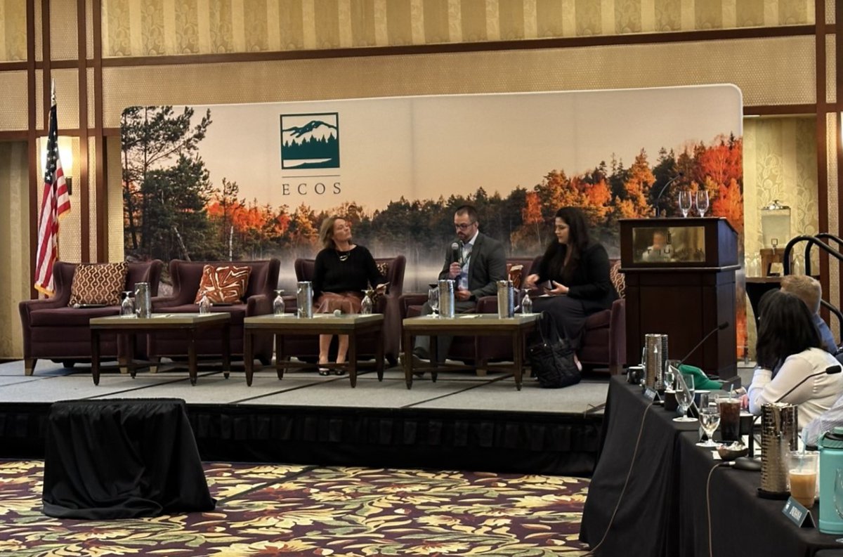 idemnews's tweet photo. A beautiful trip out west for #IDEM leadership at the @ECOStates Fall Meeting in Boulder, Colorado. Commissioner Brian Rockensuess sat on panels discussing important topics like using community air monitoring data to support cleaner air and better health outcomes. #ECOSFall23 ♻️ https://t.co/DL69aOWbhJ