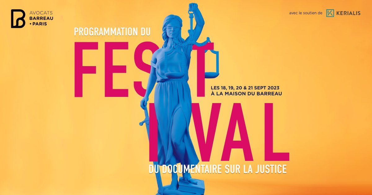 🎬Du 18 au 21 septembre, venez participer à la première édition du #FestivalDocumentaireJustice. 4 soirées, 4 thématiques, 11 projections en lice, 2 prix et des échanges autour de la justice et son fonctionnement vous attendent à la Maison du Barreau ⤵️festivaldudocumentaire.eventmaker.io/fr