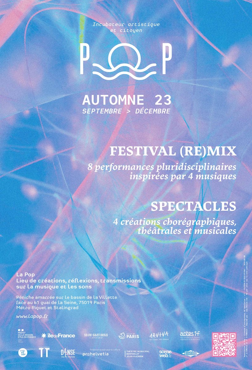 La Pop fait sa rentrée ! 

Avec une nouvelle édition du festival (Re)Mix et 4 spectacles de danse, musique et théâtre, l’Automne 23 s’annonce explosif et revigorant. ☄️