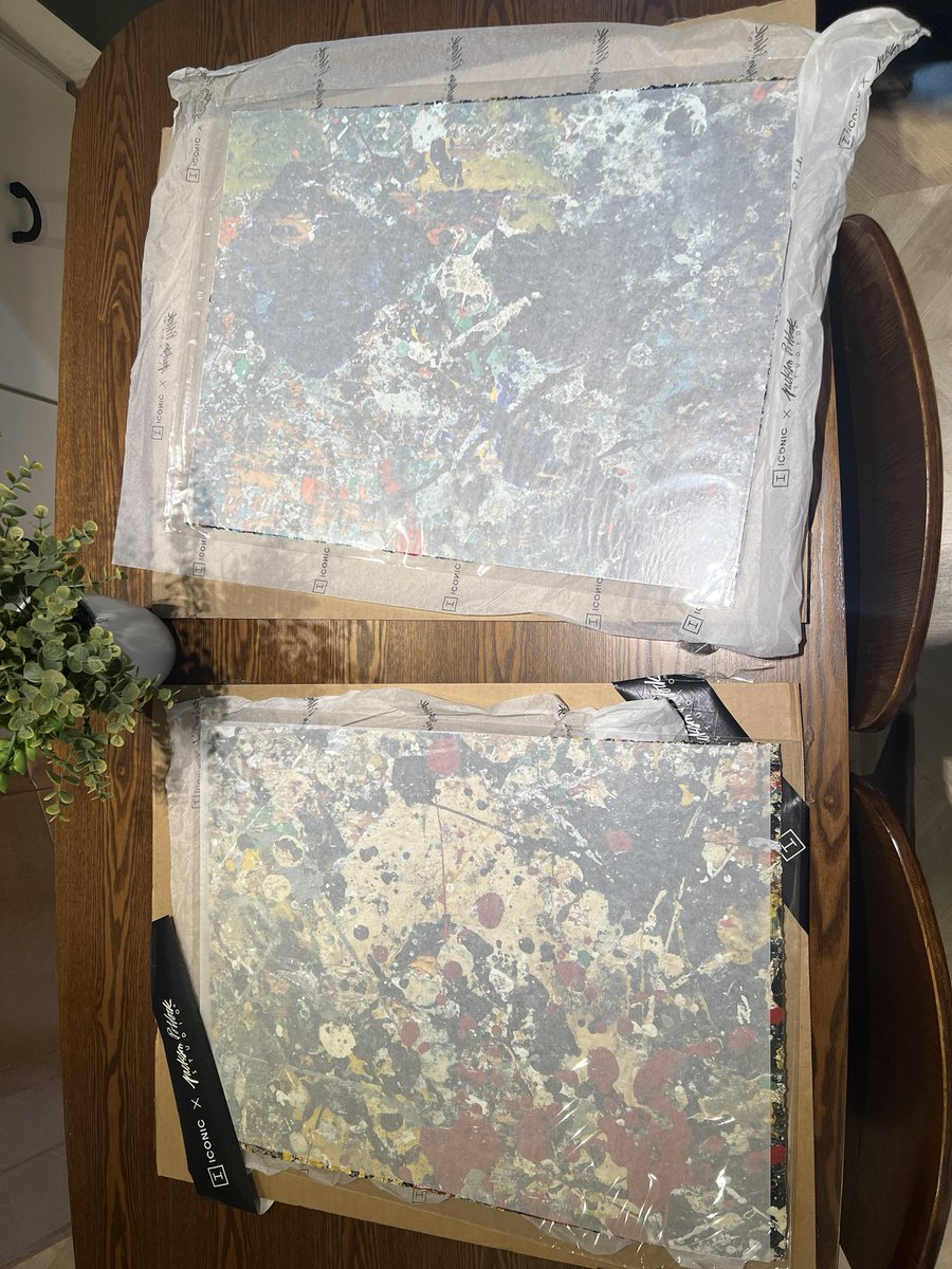 dito_nft's tweet photo. Super excited I finally got my prints for the @Iconic_NFT #BeyondTheEdge The Jackson Pollock Collection! The quality of the prints are stunning and I cant wait to have them framed and displayed!🔥🙌 https://t.co/fvM9igwb32