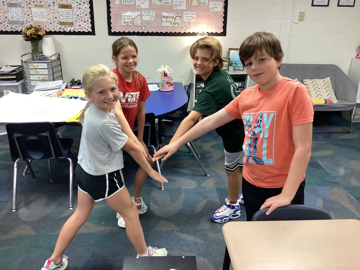 These sillies came up with team handshakes! I loved seeing their creativity. So fun!