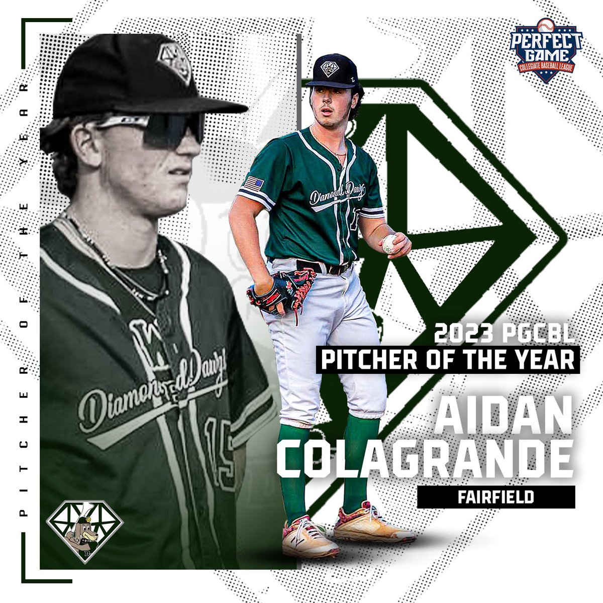 PGCBL (@pgcblbaseball) on Twitter photo The 2023 PGCBL Pitcher of the Year, representing <a href="/MVDiamondDawgs/">DiamondDawgsBaseball</a>, is <a href="/AidanColagrande/">aidan colagrande</a> (<a href="/Stags_Base/">Fairfield Baseball</a>)!! Aidan becomes the first pitcher used exclusively out of the bullpen to be named PGCBL Pitcher of the Year. Read all about his fantastic summer on PGCBL.com! The 2023 PGCBL Pitcher of the Year, representing <a href="/MVDiamondDawgs/">DiamondDawgsBaseball</a>, is <a href="/AidanColagrande/">aidan colagrande</a> (<a href="/Stags_Base/">Fairfield Baseball</a>)!! Aidan becomes the first pitcher used exclusively out of the bullpen to be named PGCBL Pitcher of the Year. Read all about his fantastic summer on PGCBL.com!