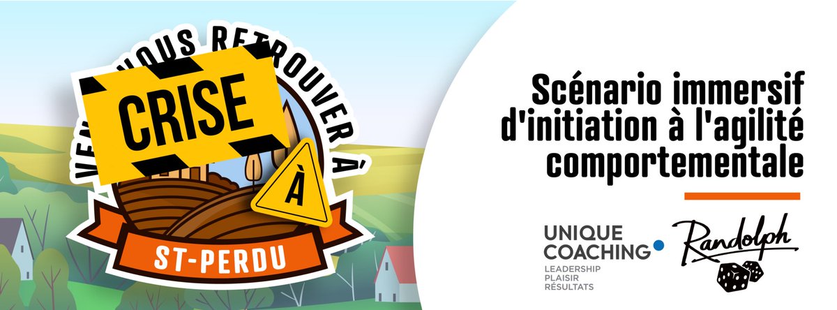 Vous cherchez une activité de consolidation d’équipe? Essayer « Crise à St-Perdu », créé en collaboration avec Randolph! 

Cliquez ici pour en savoir plus :  uniquecoaching.ca/crise-a-st-per…