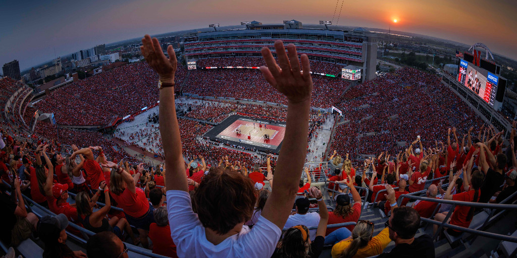 Congratulations to <a href="/HuskerVB/">Nebraska Volleyball</a>, <a href="/OmahaVB/">Omaha Volleyball</a> and <a href="/UNKvolleyball/">UNK Volleyball</a> on making history during Volleyball Day in Nebraska! The record set yesterday—and what it means for women's sports—is an inspiration to all Nebraskans and the world.