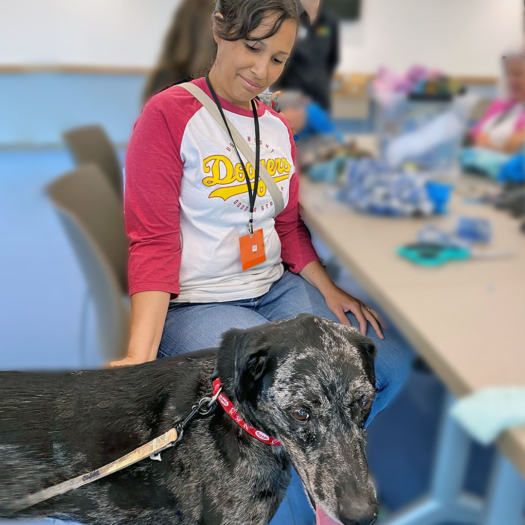 Ruff Around the Edges was the largest team and fourth-highest fundraiser at this year's Fire Hydrant 5K. As a thank you, @LarimerHumane hosted us for a group service day. We had a great time touring the facility, meeting the cute animals, and creating snuffle mats for the dogs!
