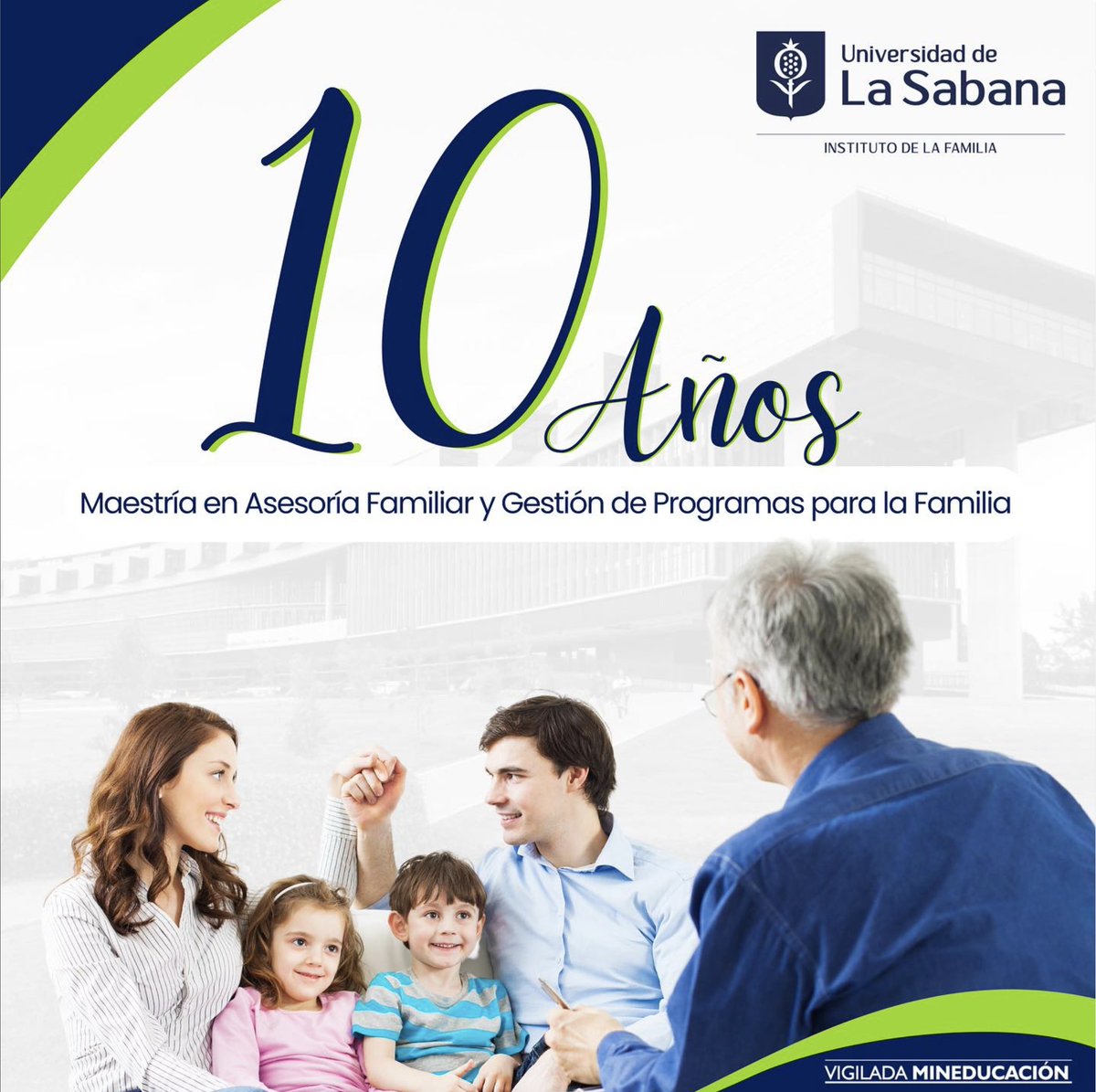 ¡Hoy conmemoramos 10 años de trabajo en la Maestría en Asesoría Familiar y Gestión de Programas para la Familia!💙💚