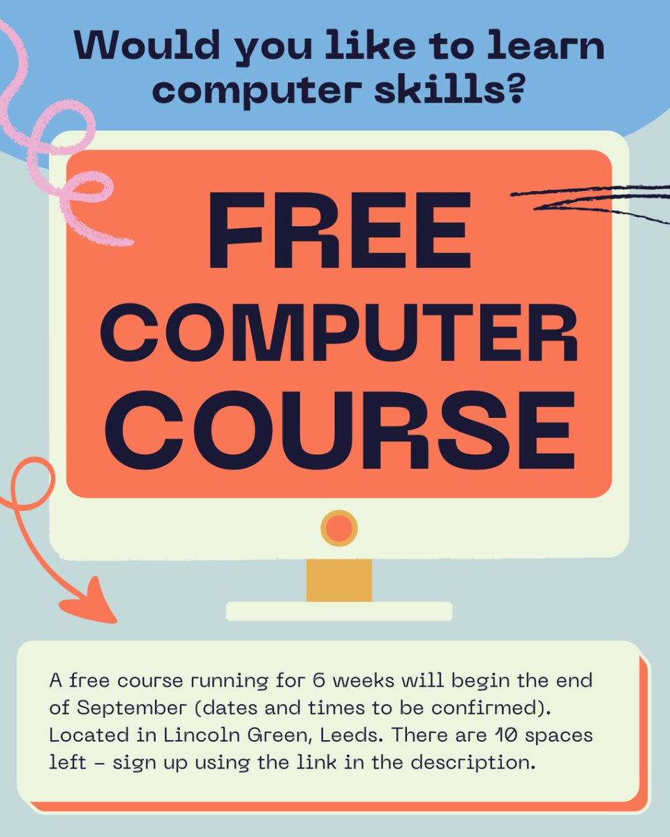 LeedsRF's tweet image. ➡️ Sign up for this free computer course here: forms.gle/Ws1UBk33TsmAfv…

🗓️ Dates and times will be confirmed soon