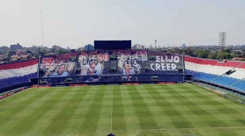 HinchaFranjeado's tweet photo. Va tomando forma el mosaico para recibir a Olimpia esta noche por Copa Libertadores. https://t.co/Z7YYvNXwrz