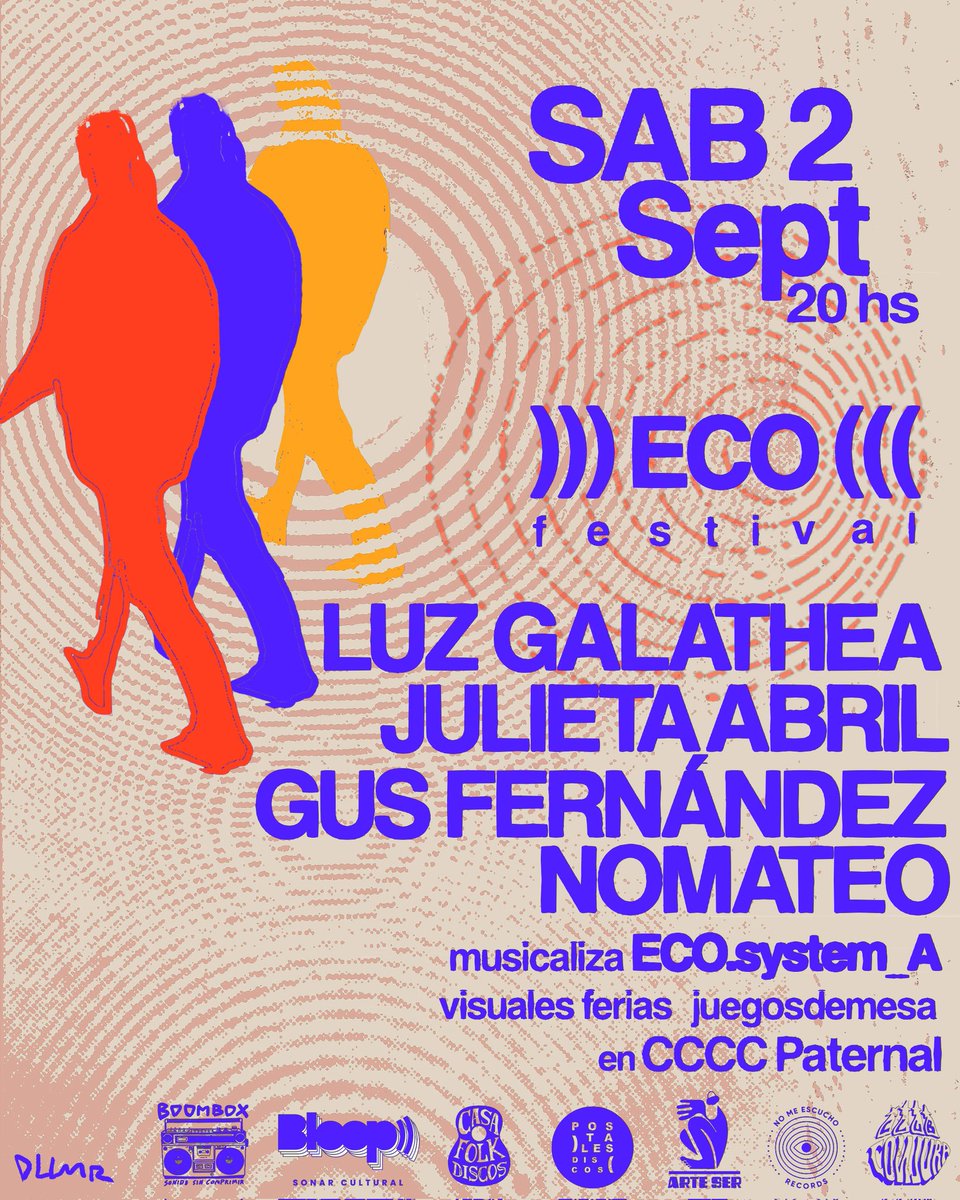 Boombox2016's tweet photo. 🔥📡⚡ Boombox te invita al Festival )))ECO((( ⚡📡🔥

Te invitamos a que no te pierdas la primera entrega de este evento que hará reverberar tus sentidos. 

📅 SAB 2/9, 20hs 
📌 La Paternal (dirección por privado)
📲 Tickets con descuento: https://t.co/Diy1knjmIJ

#Agenda https://t.co/GaVCwSbiK7