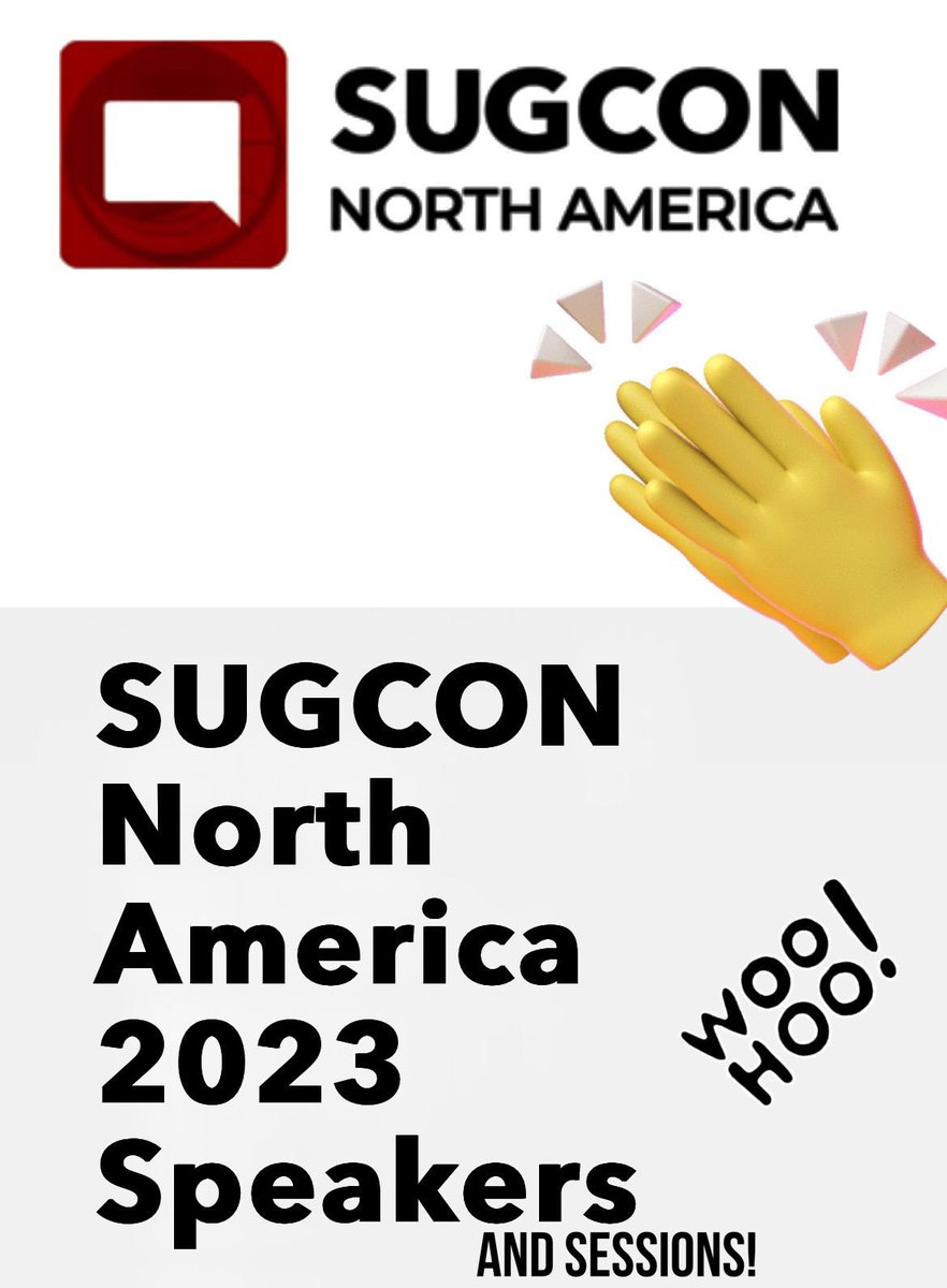 #SUGCON NA is for everyone: there is a mix of sessions for Marketers, Strategist, Developers and more! All are welcome to attend, Business Leaders to Entry-Level ⭐️List of Speakers: lnkd.in/gGskpq2Y ⭐️List of Sessions: lnkd.in/gKzU9asD Looking forward to see you