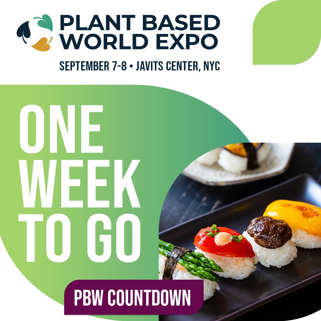 Only one week to go until #PlantBasedWorld kicks off at the Javits Center in New York!  This week is your last chance to save BIG before onsite prices, so register now: loom.ly/EGlRHfQ
