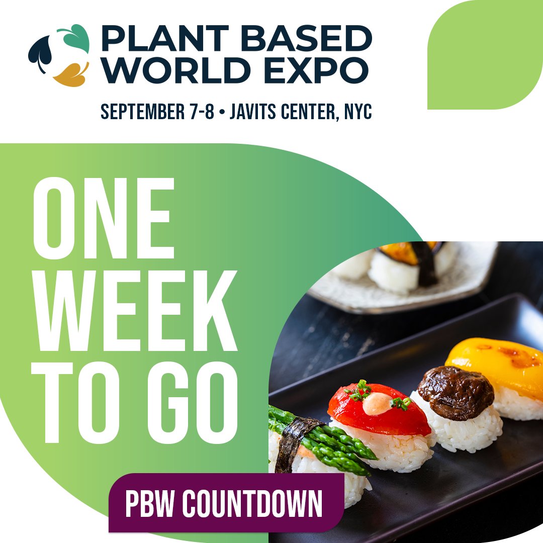 Only one week to go until #PlantBasedWorld kicks off at the Javits Center in New York! This week is your last chance to save BIG before onsite prices, so register now: loom.ly/EGlRHfQ