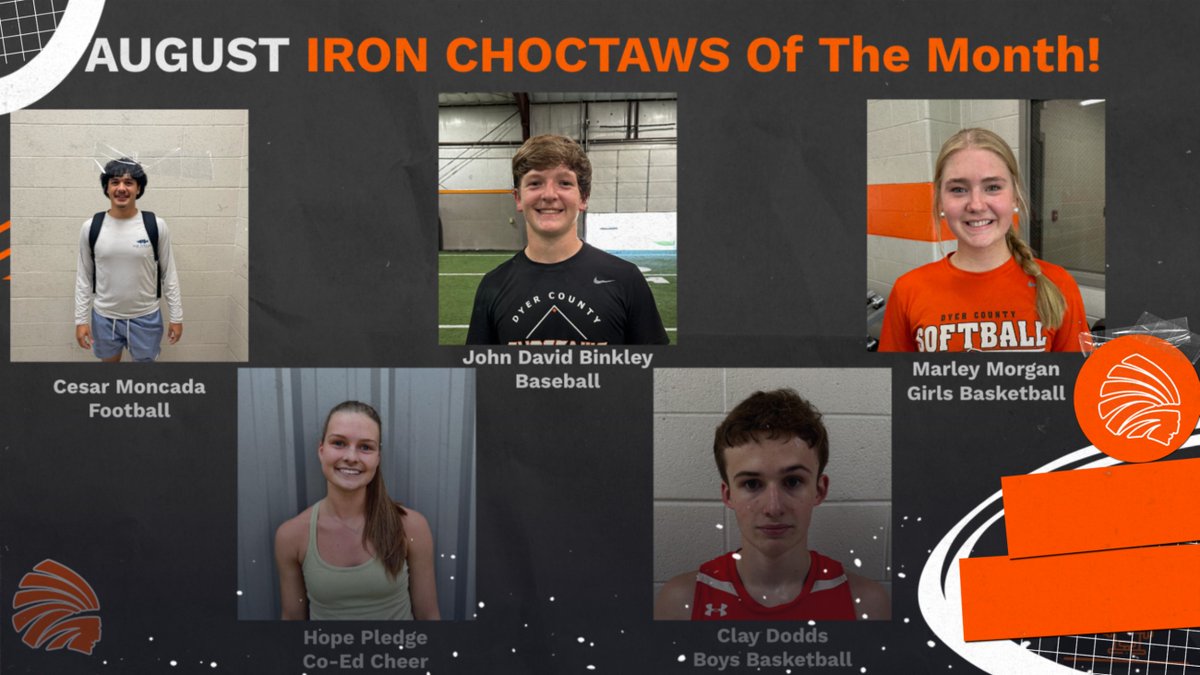 Congratulations to our Iron Choctaws for the Month of August! #TRIBE4LIFE