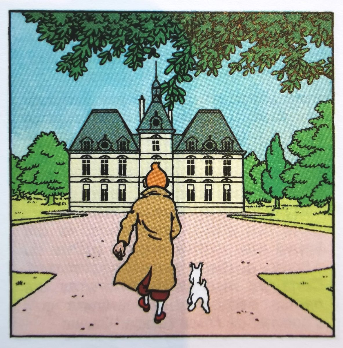 Perspective unique pour une case mythique. 
——————
Les aventures de Tintin: les 7 boules de cristal - Hergé, 1948. 

© Hergé / Tintinimaginatio - 2023