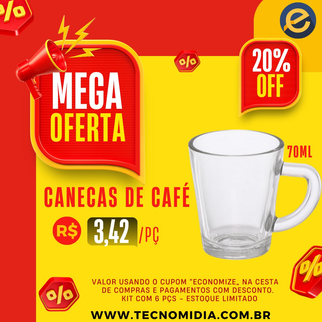 tunyUD's tweet photo. Promo 20% OFF Caneca Café vidro 70ml Hauskraft. Kit c/ 6
Apenas R$ 3,42/pç , ative pagamento com desconto e cupom "economize" na cesta de compras
https://t.co/bFNh0nfraN
#café #xícara #caneca #hauskraft #cozinha #promocao #oferta #desconto #ofertadodia #promoção @tecnomidia https://t.co/nRbcBMckzk