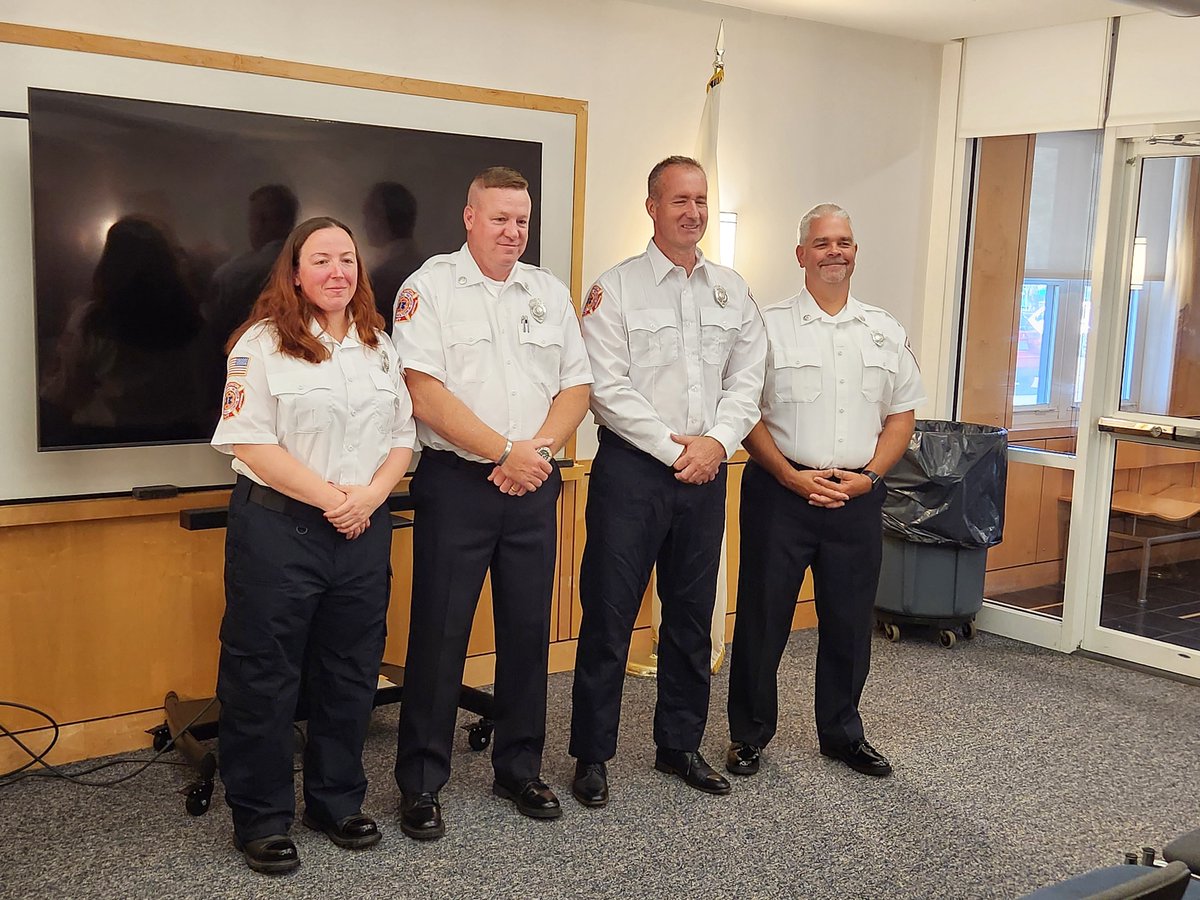 Congratulations to Brooke Green, Erik Nansel, Fred Ryan, and Tom Ceres for getting sworn in as Captains on the Wilmington Fire Department today. #wilmingtonfire