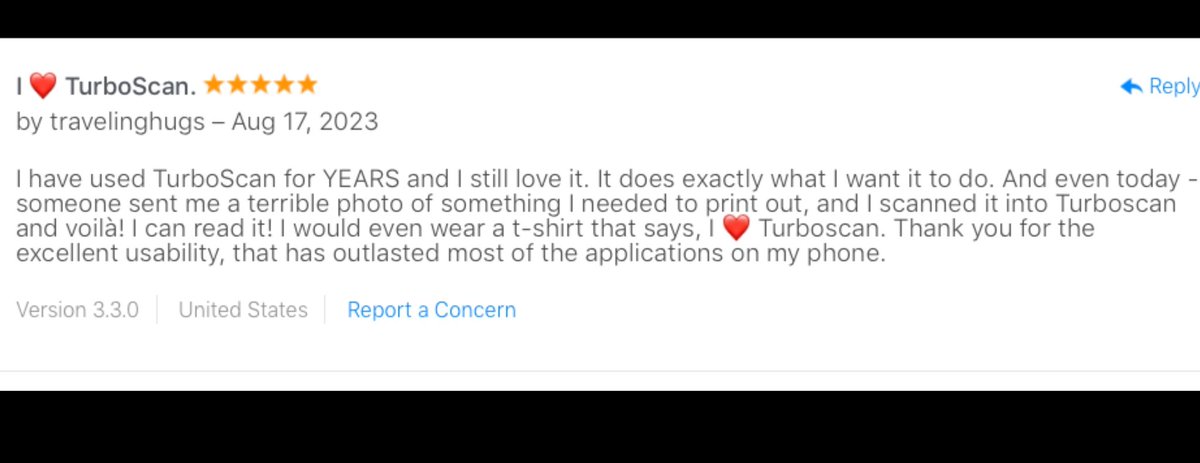 TurboScanApp's tweet image. Read the latest reviews, check what our customers say about TurboScan #biz #tech #apps #ios #android