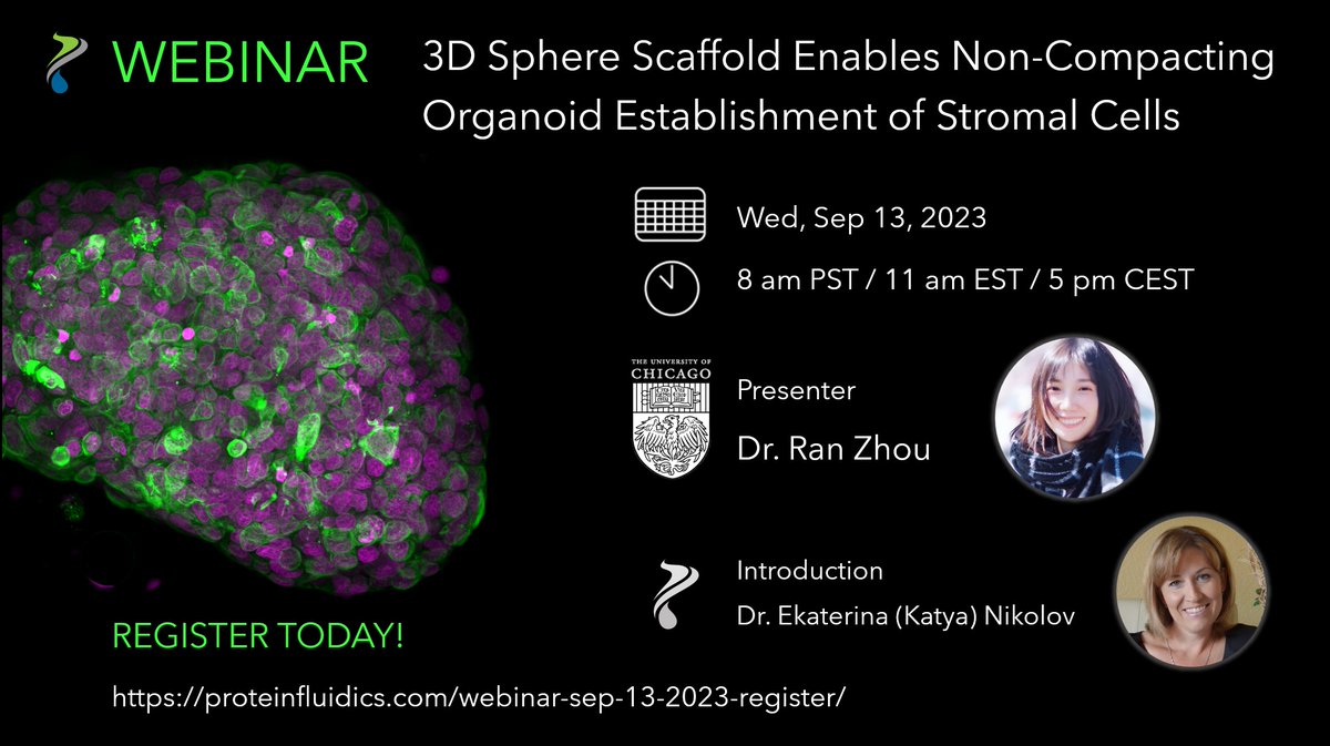 This exciting Featured Research Webinar is happening online on Sep 13! Register soon: lnkd.in/gif3krnD

#3dcellculture #3dcellassay #pumasystem #biotech #diseaseresearch #webinarwednesday #featuredresearchwebinar #3dcellmodels #organoids #microfluidics