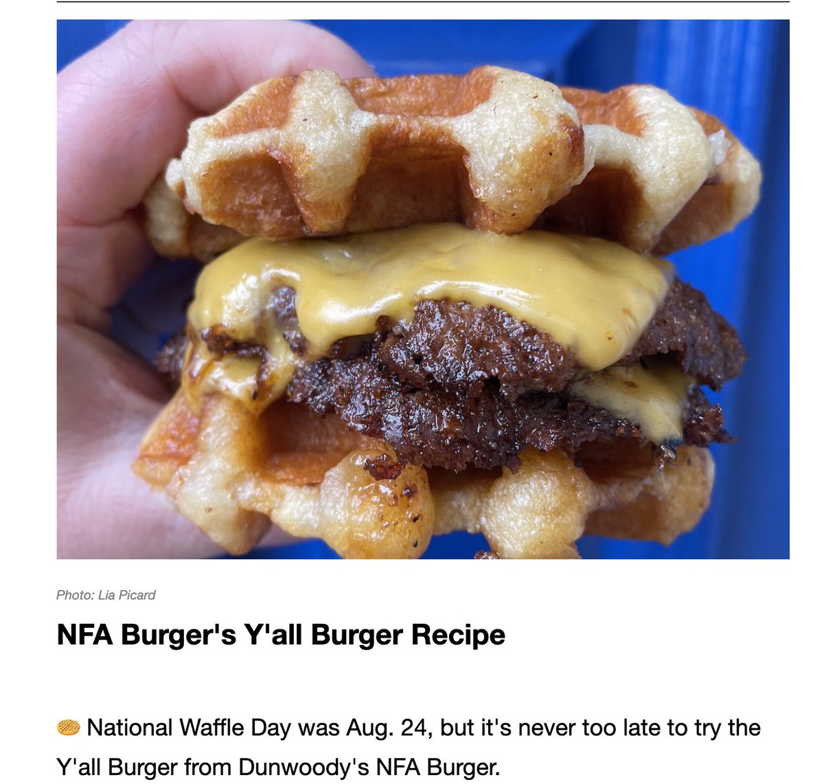 Rough Draft Atlanta (@roughdraftatl) on Twitter photo Side Dish is our weekly newsletter about food, and today's issue is a stunner, with the recipe for <a href="/nfaburger/">NFA Burger</a>'s Y'all Burger. Sign up at the link - it's free!
mailchi.mp/roughdraftatla… Side Dish is our weekly newsletter about food, and today's issue is a stunner, with the recipe for <a href="/nfaburger/">NFA Burger</a>'s Y'all Burger. Sign up at the link - it's free!
mailchi.mp/roughdraftatla…