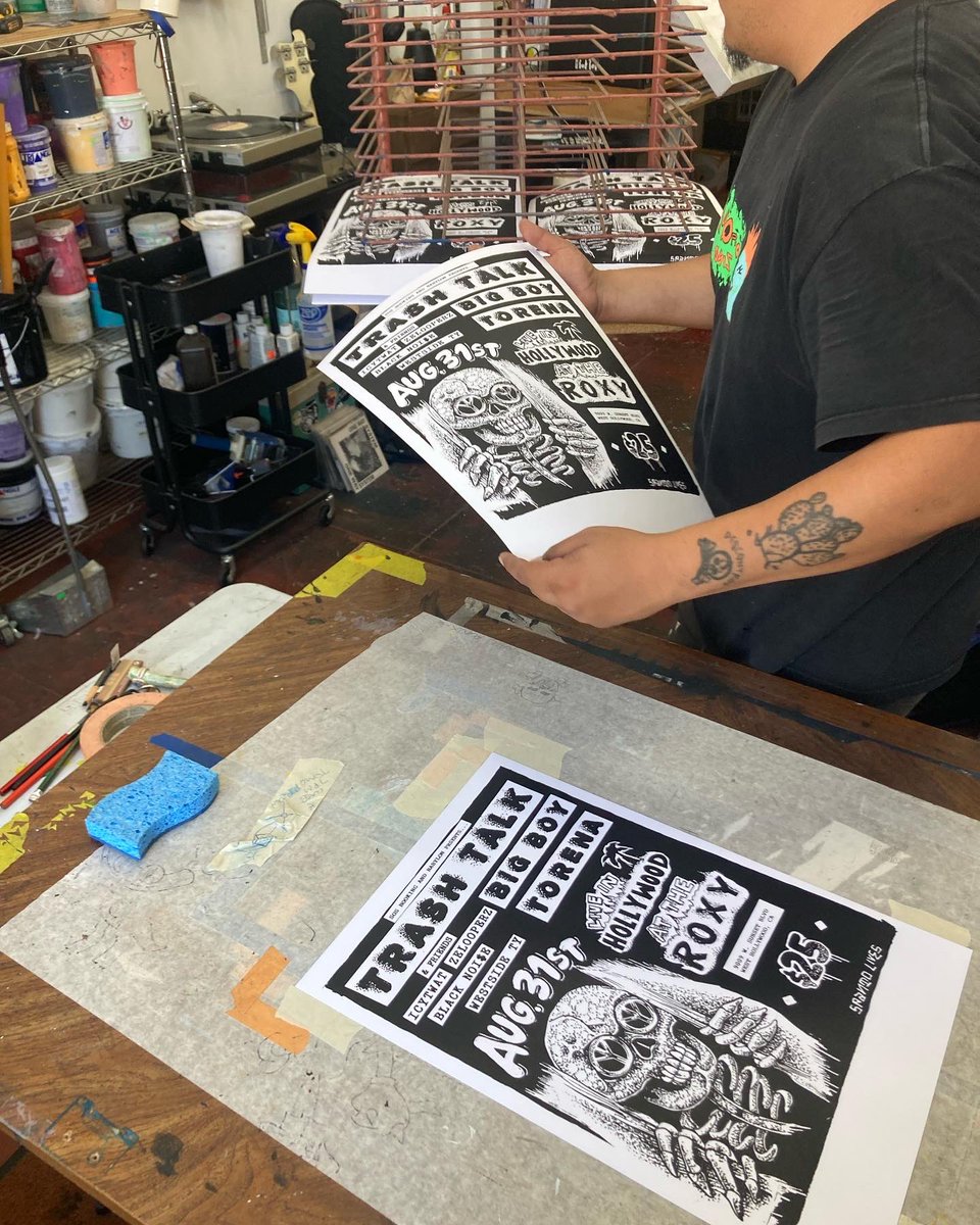 LeeSpielman's tweet photo. Limited hand screened posters available tonight.. Edition of 50. 💥🔨 https://t.co/EGMQ4MTbsE